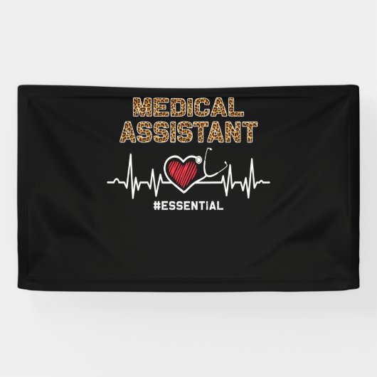 Banderoles Assistant Médicale #Essential Stethoscope Heartbea (Horizontal)