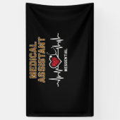 Banderoles Assistant Médicale #Essential Stethoscope Heartbea (Vertical)