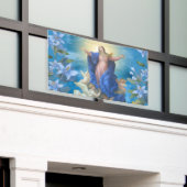 Banderoles Assomption religieuse de Marie Anges Bleu Floral (Bâtiment extérieur)