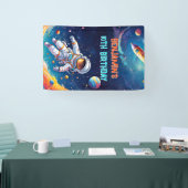 Banderoles Astronaut Deep Space Sky Planets Photo Birthday (Salon professionnel)
