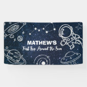 Banderoles Astronaut Planètes spatiales 1er anniversaire garç (Horizontal)