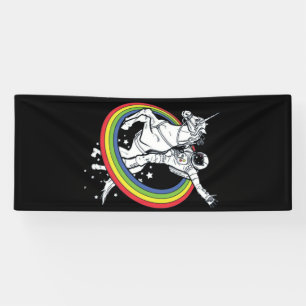 Banderoles Astronaute chevauchant une licorne
