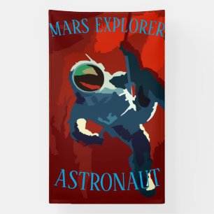 Banderoles Astronaute Mars Explorateur Voyage Spatial Vacance