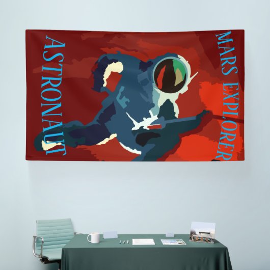 Banderoles Astronaute Mars Explorateur Voyage Spatial Vacance (Salon professionnel)