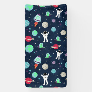 Banderoles Astronautes Planètes Fusées et Aliens
