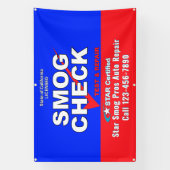 Banderoles Atelier de réparation automobile de test de smog c (Verticale)