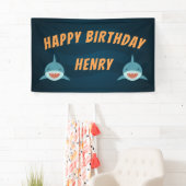 Banderoles Attaque de requin | Fête d'anniversaire personnali (En situation)