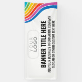 Banderoles Attraper les yeux Rainbow Wave Custom Business Log (Vertical)