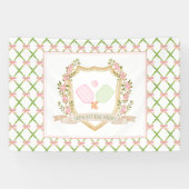 Banderoles Attrapons la Cour | Boule de chiche rose Preppy (Horizontal)