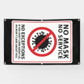 Banderoles aucun masque aucun service aucune exception (Horizontal)