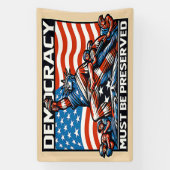 Banderoles Aucun roi ne sauve la démocratie (Verticale)