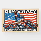 Banderoles Aucun roi ne sauve la démocratie (Horizontal)