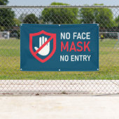 Banderoles Aucune entrée de masque de visage (En situation)