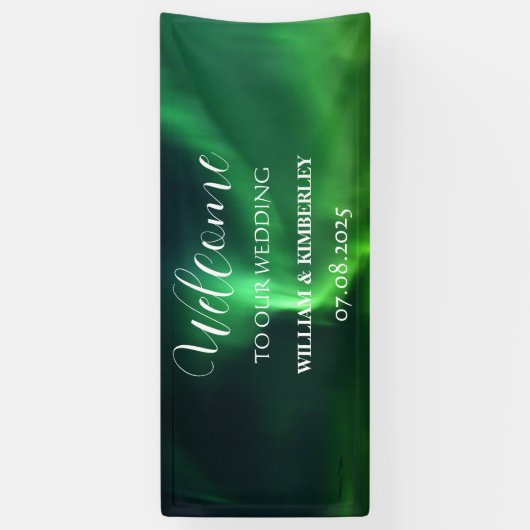 Banderoles aurores boréales Aurora Mariage (Vertical)