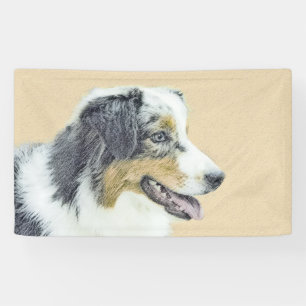 Banderoles Australian Shepherd Painting - Original Dog Art