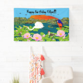 Banderoles Australie tropicale Kakadu inspiré (En situation)