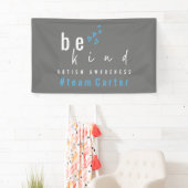 Banderoles autism awareness be kind blue #team name custom  (En situation)