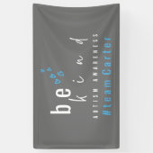 Banderoles autism awareness be kind blue #team name custom  (Vertical)