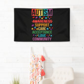 Banderoles Autism Awareness Support Care Acceptance Love (En situation)
