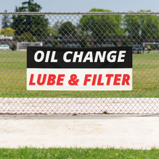 Banderoles Auto Shopping Huile Changer Lube Et Filtrer (En situation)