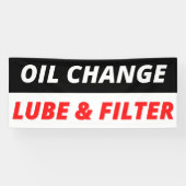 Banderoles Auto Shopping Huile Changer Lube Et Filtrer (Horizontal)