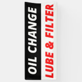 Banderoles Auto Shopping Huile Changer Lube Et Filtrer (Vertical)