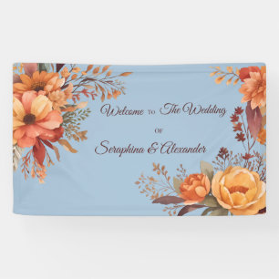 Banderoles Automne aquarelle Rustique Floral Mariage de bienv