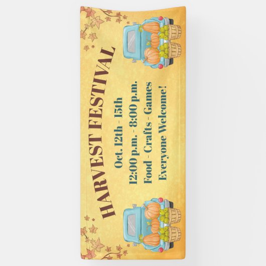 Banderoles Automne Automne Citrouille Harvest Festival (Vertical)