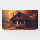 Banderoles Automne/Automne/Halloween/Peinture rustique (Horizontal)