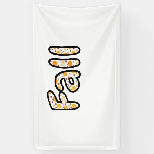 Banderoles Automne avec Arrière - plan Citrouille Automne Sai (Vertical)