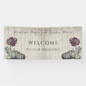Banderoles Automne Bleu Citrouille Rustique Mariage Grange Bo (Horizontal)