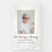 Banderoles Automne Chêne Feuilles Célébration de la vie funér (Verticale)