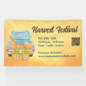 Banderoles Automne Citrouille QR Code Automne Harvest Festiva (Horizontal)