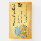 Banderoles Automne Citrouille QR Code Automne Harvest Festiva (Verticale)