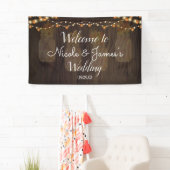 Banderoles Automne Feuilles Jar Lumière Bois Arrière - plan M (En situation)