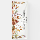 Banderoles Automne Fleurs d'automne Mariage Fête Graduation (Vertical)