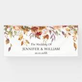 Banderoles Automne Fleurs d'automne Mariage Fête Graduation (Horizontal)