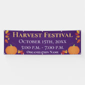 Banderoles Automne Harvest Automne Feuilles Citrouille Festiv (Horizontal)