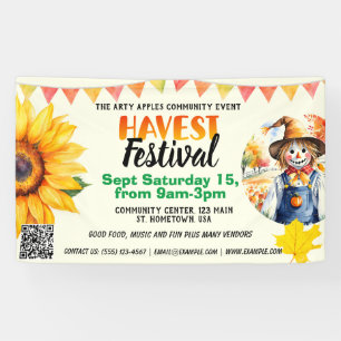 Banderoles Automne Harvest Festival qr code