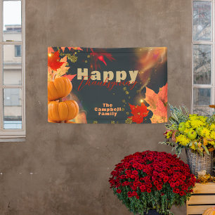 Banderoles Automne laisse Citrouille Parties scintillant acc