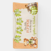 Banderoles Automne Plaid Teddy Bear Citrouille Feuilles (Verticale)