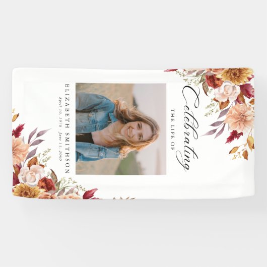 Banderoles Automne Programme funéraire d'automne Photo Ordre (Horizontal)