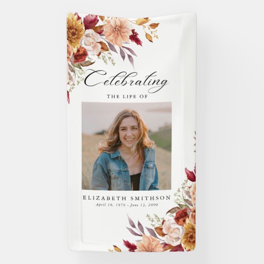 Banderoles Automne Programme funéraire d'automne Photo Ordre  (Verticale)