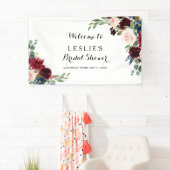 Banderoles Automne Rustique Éblouissant Bourgogne Fête des ma (En situation)