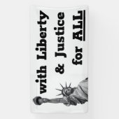 Banderoles avec Liberty & Justice pour tous (Verticale)