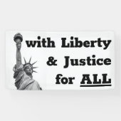 Banderoles avec Liberty & Justice pour tous (Horizontal)