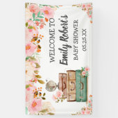 Banderoles Aventure Voyage Floral verdure fille Baby shower (Vertical)