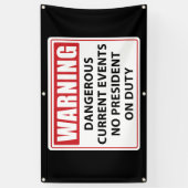 Banderoles avertissement à l'encontre d'un président de servi (Vertical)