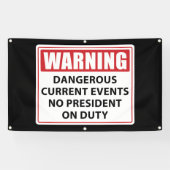 Banderoles avertissement à l'encontre d'un président de servi (Horizontal)