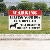 Banderoles Avertissement Laisser Le Chien Dans Les Fenêtres D (En situation)